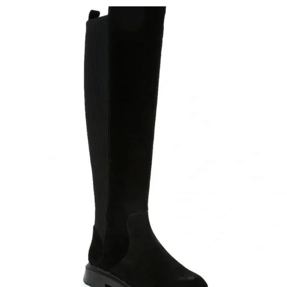 ✅Antonio Melani Pierrcee Suede and Fabric Over-the-Knee Boot - Picture 3 of 5